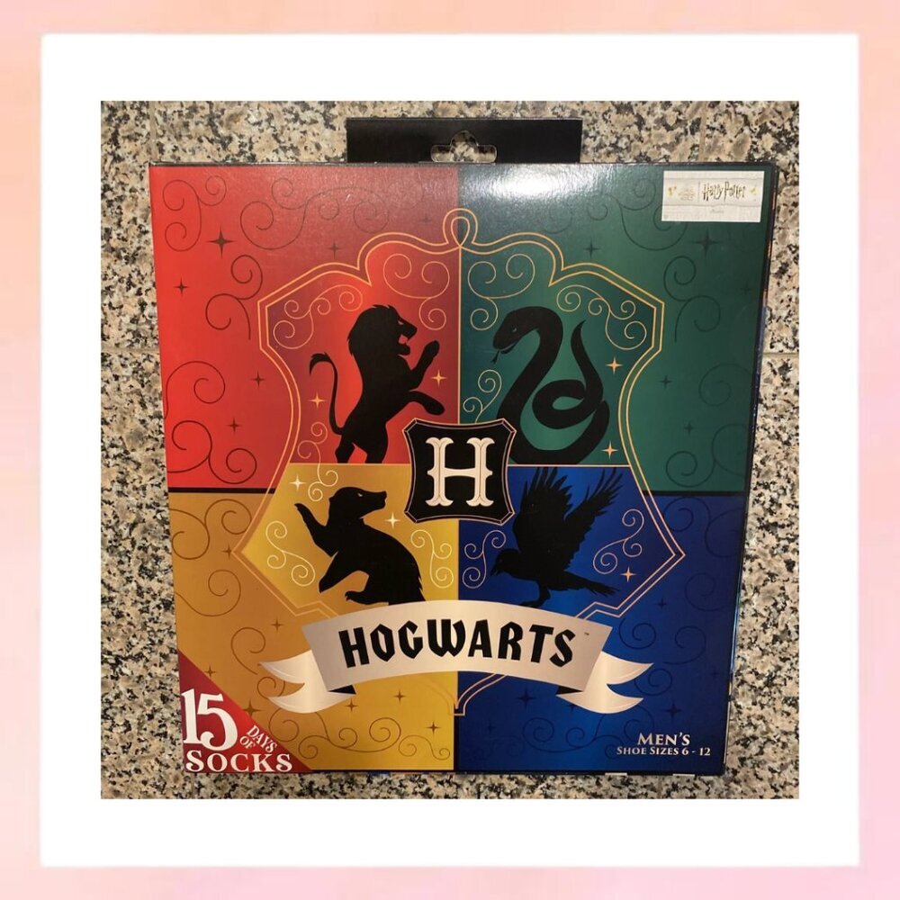 Harry Potter Hogwarts 15 Days of Socks Advent Calendar Mens Size 6-12 - NEW